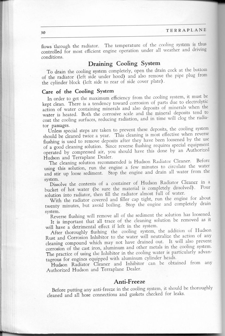 1937 Hudson Terraplane Owners Manual Page 3
